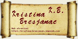 Kristina Bresjanac vizit kartica